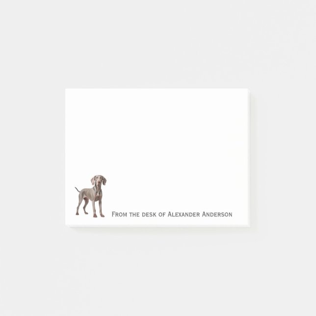 Bloco De Notas Notas Personalizadas do Weimaraner (Frente)