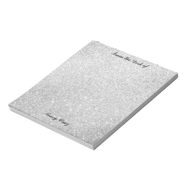 Bloco De Notas Notas personalizadas Douradas/prateadas elegantes (Invertido)