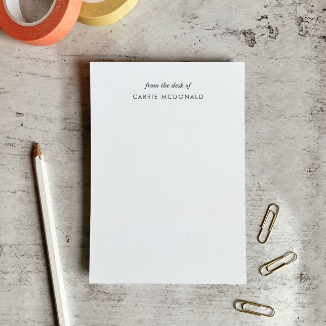 Bloco De Notas Notas Personalizadas Modernas Elegantes Preto e Br (Modern Elegant Black and White Custom Notes)