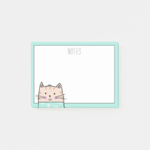 Bloco De Notas Notas Pessoais de Gato Floral