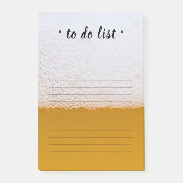 Bloco De Notas Notas pós-it® de textura de cerveja (Frente)