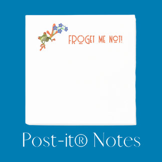 Bloco De Notas Notas pós-it® do sapo "FROGet me not!"