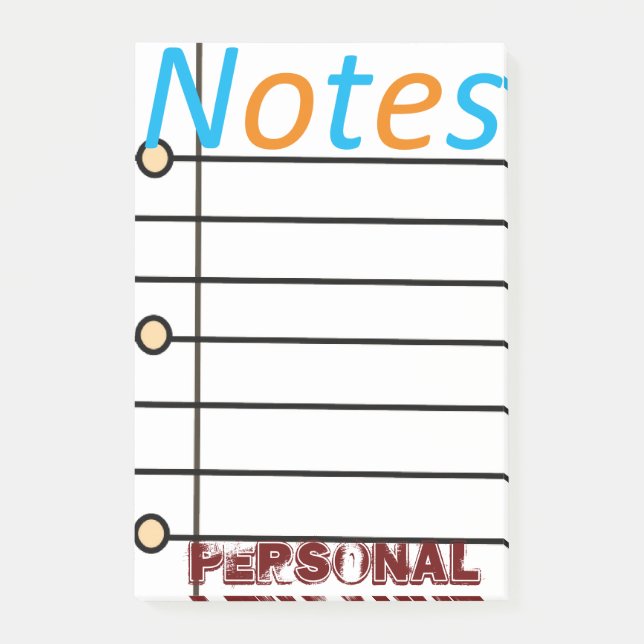 Bloco De Notas Notas Post-it (Frente)