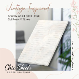 Bloco De Notas Notas Post-it® 3M Floral Desbotado Shabby Chic