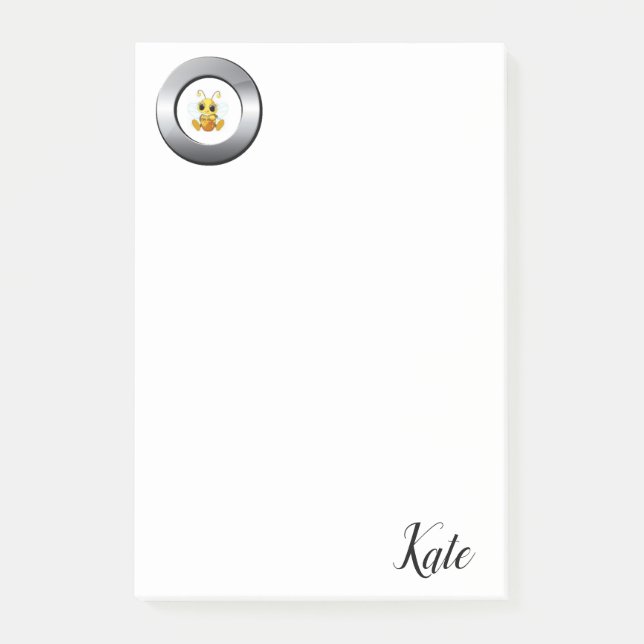 Bloco De Notas Notas Post-it Abelha Melífera Abelha Barulhenta (Frente)