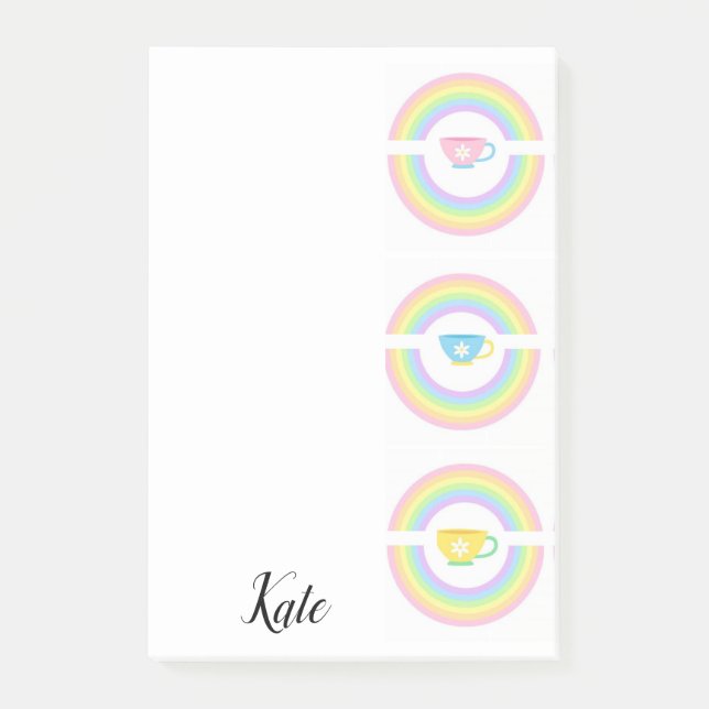 Bloco De Notas Notas Post-it Arco-íris (Frente)