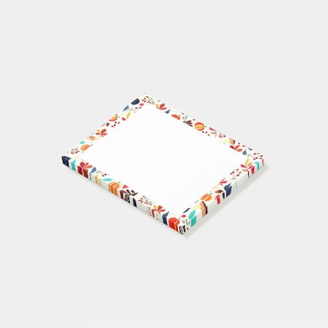 Bloco De Notas Notas Post-it® de Folhas de Outono (Inclinado)