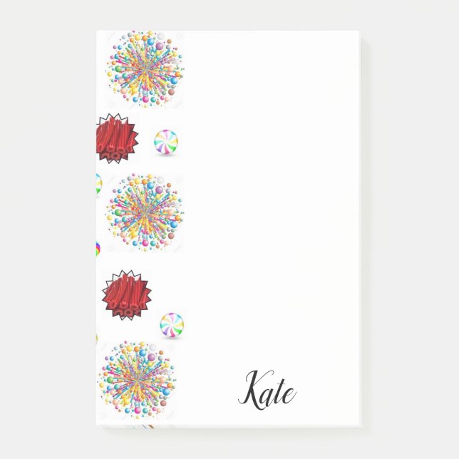 Bloco De Notas Notas Post-it de Licorice Vermelho (Frente)