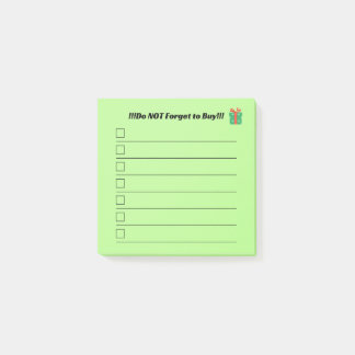 Bloco De Notas Notas Post-it de Lista de Natal