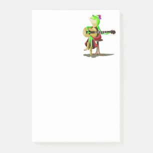 Bloco De Notas Notas Post-it® de Sapo Tocando Guitarra