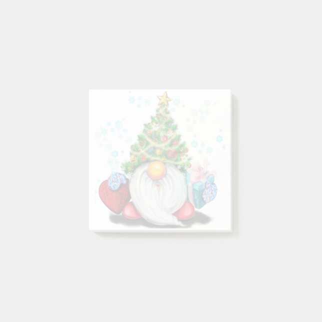 Bloco De Notas Notas Post-it® do Gnome de Natal (Frente)