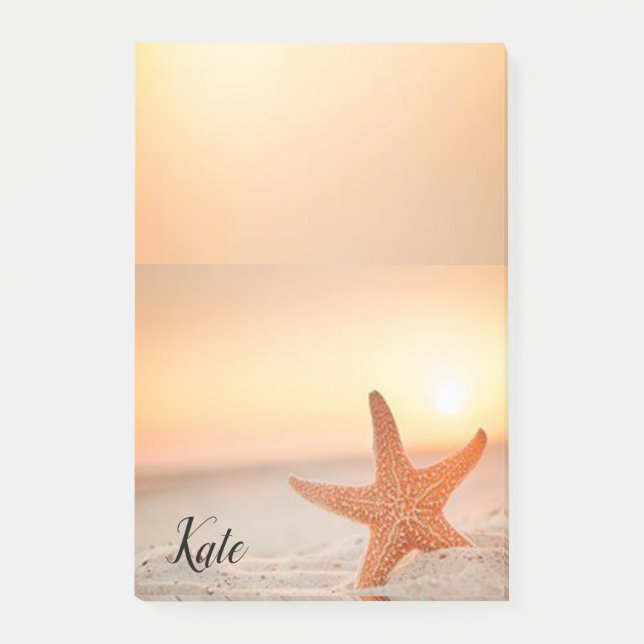 Bloco De Notas Notas Post-it Estrela Peixe Praia (Frente)