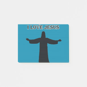 Bloco De Notas Notas Post-It eu amo jesus