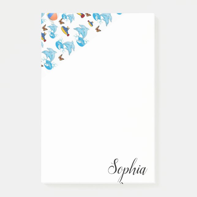 Bloco De Notas Notas Post-it Golfinho (Frente)