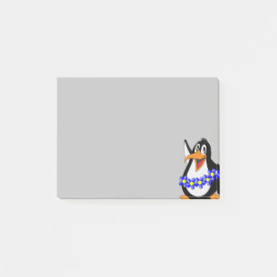 Bloco De Notas Notas Post it Notes, Flor de Girassol Pinguim Flor