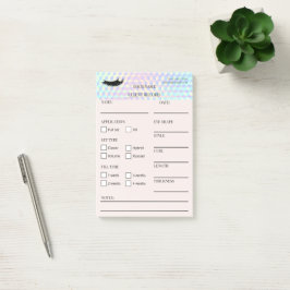 Bloco De Notas Notas Post-it® para Cliente de Cílios Holográficos