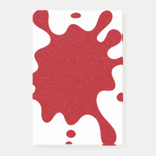 Bloco De Notas Notas Post-it® personalizáveis com respingo vermel