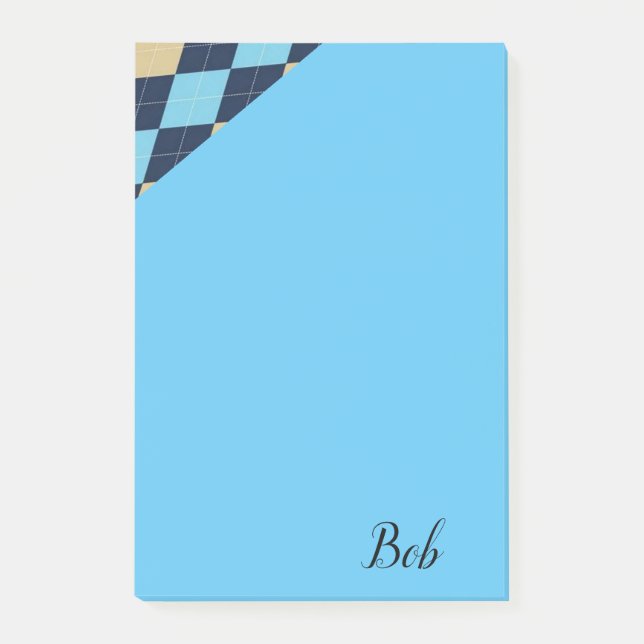 Bloco De Notas Notas Post-it Xadrez (Frente)