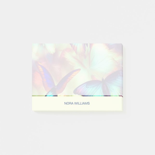 Bloco De Notas Notas Postadas da borboleta (Frente)