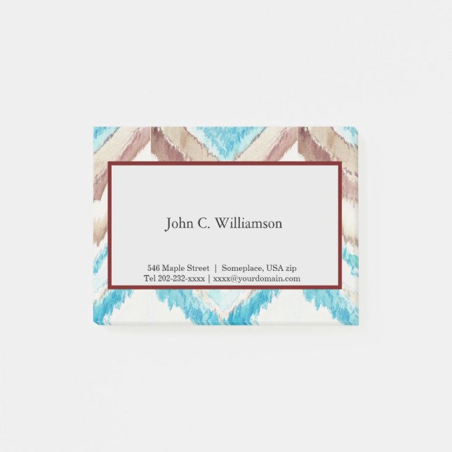 Bloco De Notas Notas postadas da Chevron congeladas (Frente)