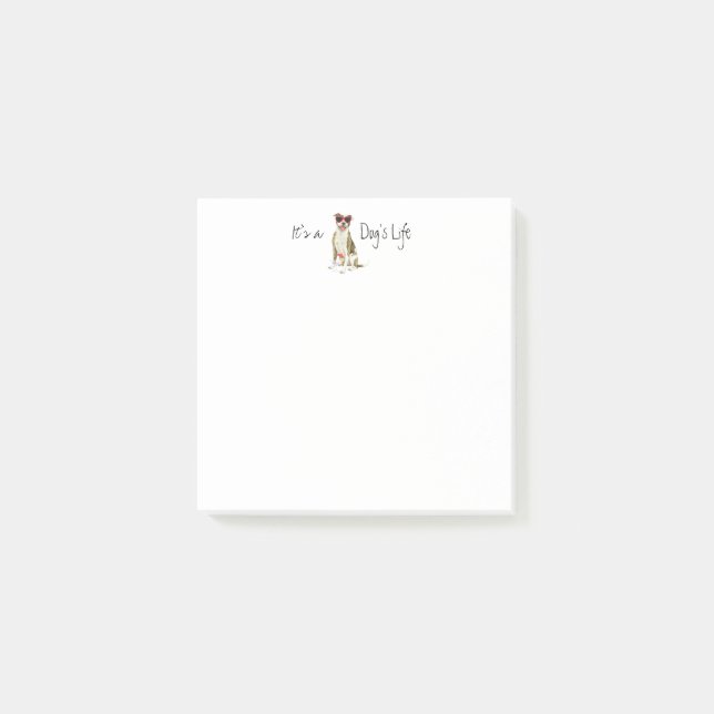 Bloco De Notas Notas Postadas da Summer Pit Bull Terrier (Frente)