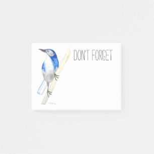 Bloco De Notas Notas Postadas do California Scrub Jay