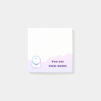 Bloco De Notas Notas Postadas do Cão-Bichão-Roxo