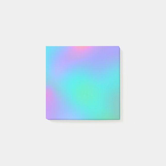 Bloco De Notas Notas Postadas do Gradiente Blurry Pastel (Frente)