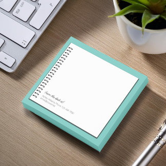 Bloco De Notas Notas Postadas do Monograma do Papel Espiral Trend