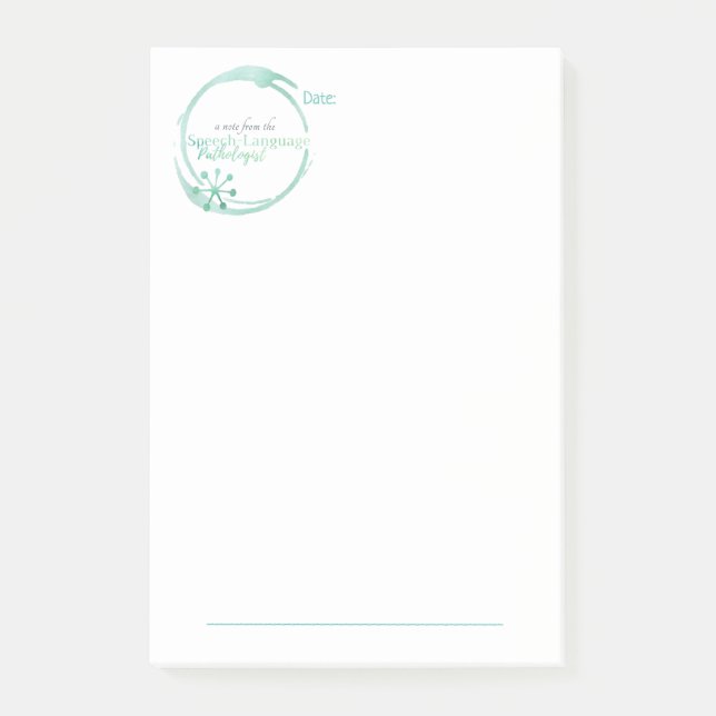 Bloco De Notas Notas Postadas do Patologista de Fala Moderna e Fr (Frente)