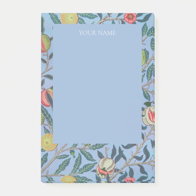 Bloco De Notas NOTAS postadas: WILLIAM MORRIS "POMEGRANATOS AZUIS (Frente)