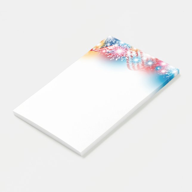 Bloco De Notas Notas Postais de 4 de julho (Inclinado)