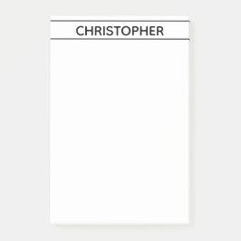 Bloco De Notas Notas Postes PERSONALIZADAS em NEGRO