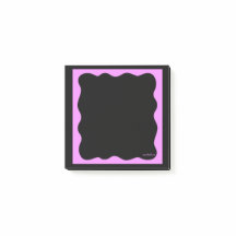Notas Pretas com Moldura Rosa Enrolada 