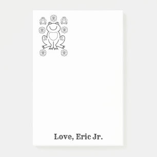 Bloco De Notas Notas Sapos Corantes Florais Postar Nota