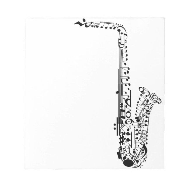 Bloco De Notas Notas saxafone (Frente)