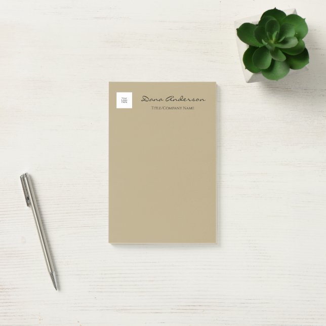 Bloco De Notas Notas simples de Posto preto e bronzeado (Escritótio)