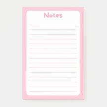 Notas Simples E Bonitas Pós-Ti®, Rosa, Cute Minima