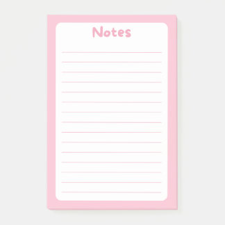Bloco De Notas Notas Simples E Bonitas Pós-Ti®, Rosa, Cute Minima