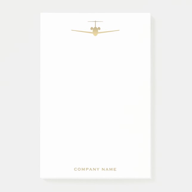 Bloco De Notas Notas sobre aviação Dourada (Frente)