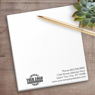 Bloco De Notas Notas sobre logotipos básicos para escritório ou