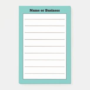 Bloco De Notas Notas sobre o nome comercial personalizado