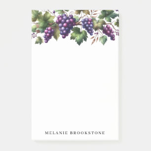 Bloco De Notas Notas sobre o Posto personalizado Vine 4x6