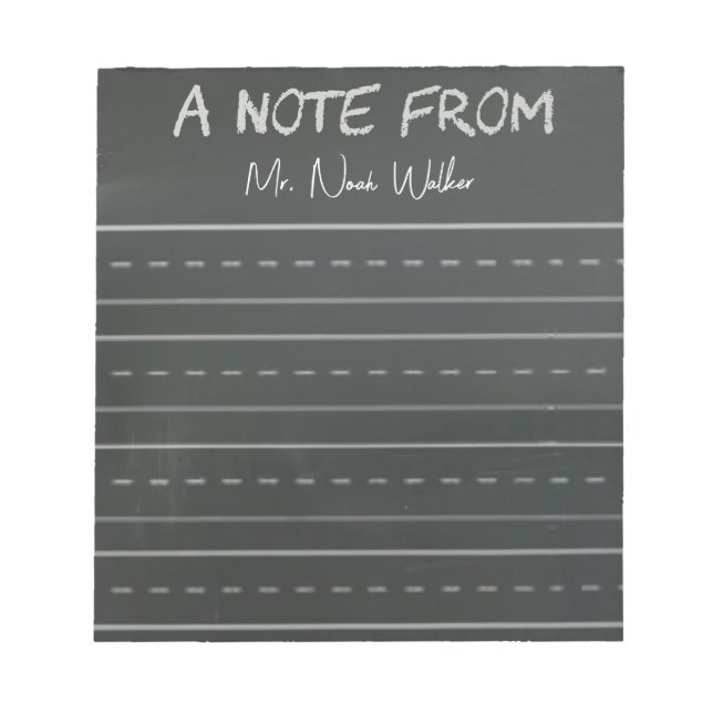 Bloco De Notas Notas Temáticas de Quadro Negro (Frente)