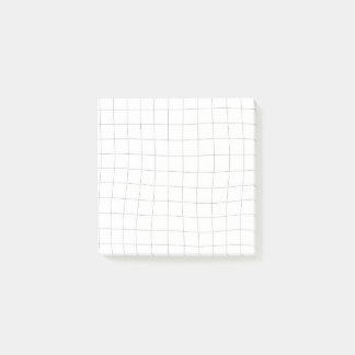 Bloco De Notas Notas Wavy Grid Sticky - Preto e Branco