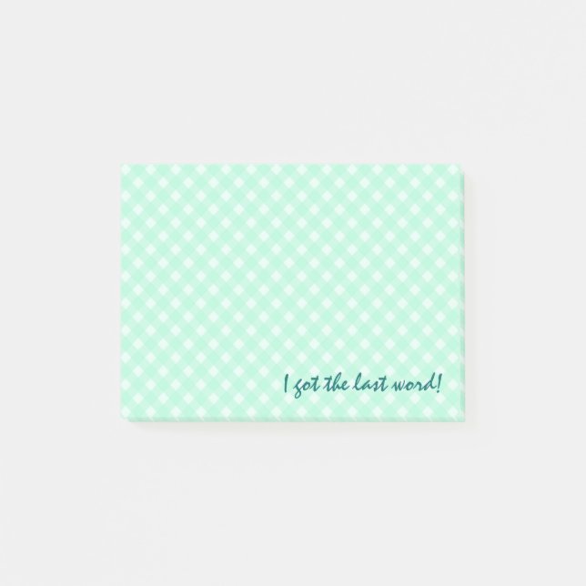 Bloco De Notas notas xadrez verde (Frente)
