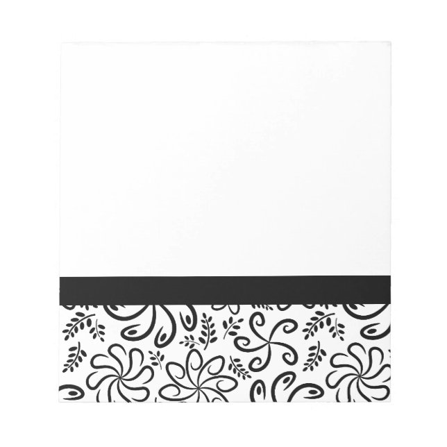 Bloco De Notas Notebook bonito preto e branco (Frente)