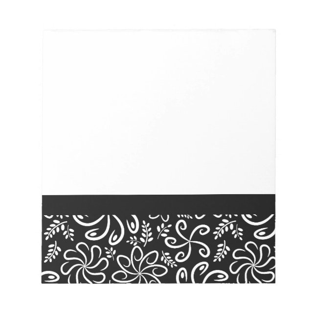 Bloco De Notas Notebook bonito preto e branco (Frente)