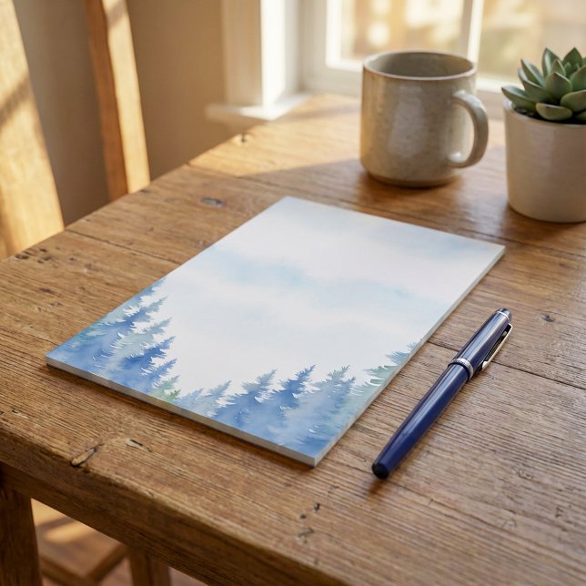 Bloco De Notas Notebook de inverno Floresta Azul (Criador carregado)