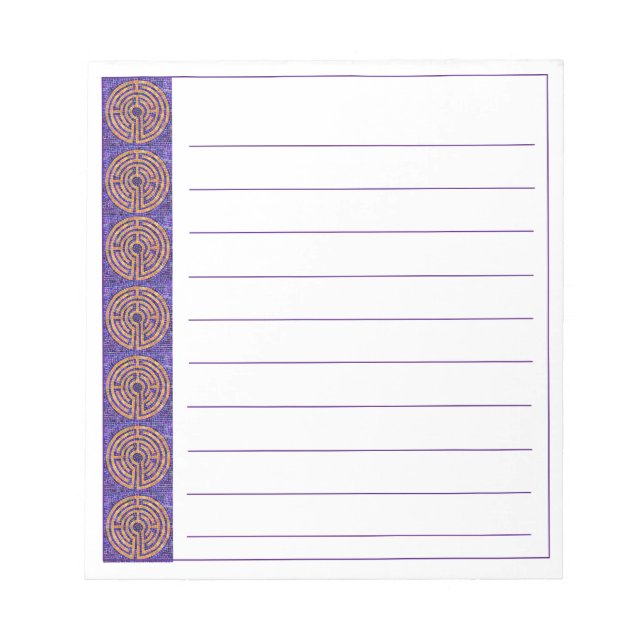 Bloco De Notas Notebook LABYRINTH MOSAIC 5.5x6 + Linhas (Frente)